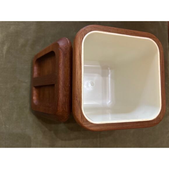 Kalmar Design Vintage Teak Ice Bucket with liner Tiki Bar Outdoor Retro 70's - Picture 7 of 7